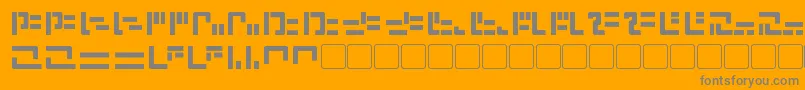 フォントModernIaconic – オレンジの背景に灰色の文字