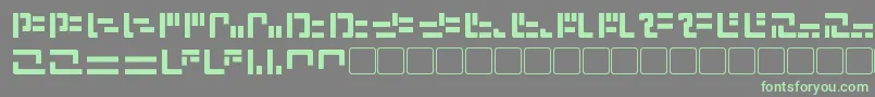 ModernIaconic-Schriftart – Grüne Schriften auf grauem Hintergrund