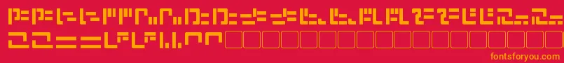 fuente ModernIaconic – Fuentes Naranjas Sobre Fondo Rojo