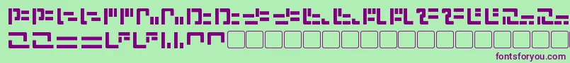 ModernIaconic-Schriftart – Violette Schriften auf grünem Hintergrund