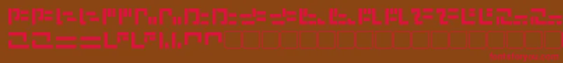 ModernIaconic Font – Red Fonts on Brown Background