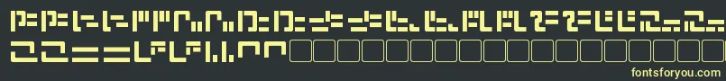 ModernIaconic Font – Yellow Fonts on Black Background
