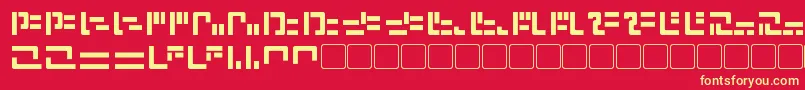 ModernIaconic Font – Yellow Fonts on Red Background