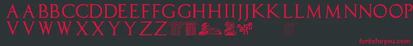 Capitalistypoasis Font – Red Fonts on Black Background