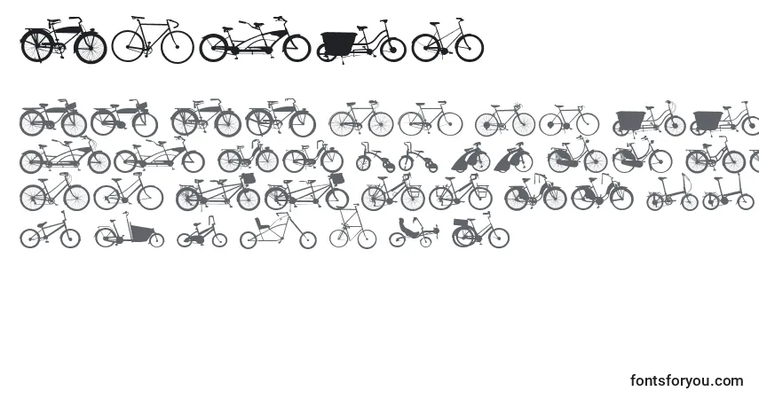 Шрифт Bikes – алфавит, цифры, специальные символы