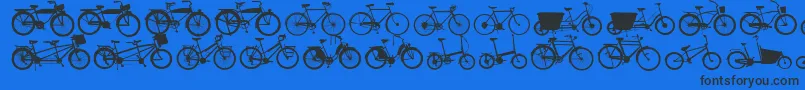 Шрифт Bikes – чёрные шрифты на синем фоне