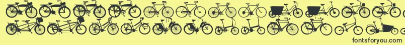 Bikes Font – Black Fonts on Yellow Background