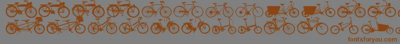 Bikes Font – Brown Fonts on Gray Background