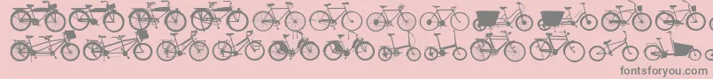 Bikes-Schriftart – Graue Schriften auf rosa Hintergrund