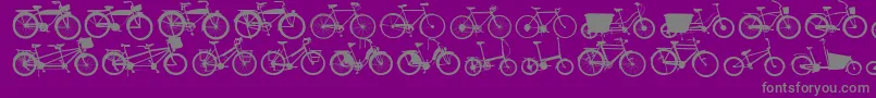 Bikes Font – Gray Fonts on Purple Background