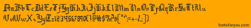 RedcoatCondensed Font – Black Fonts on Orange Background