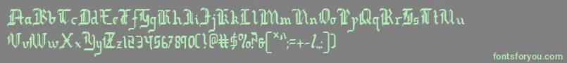 RedcoatCondensed Font – Green Fonts on Gray Background