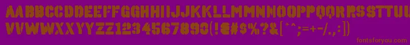 OctinspraypaintablRegular Font – Brown Fonts on Purple Background