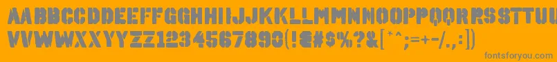 More about OctinspraypaintablRegular Font OctinspraypaintablRegular Font – Gray Fonts on Orange Background