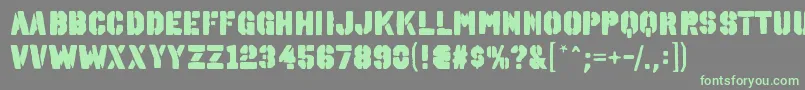 OctinspraypaintablRegular Font – Green Fonts on Gray Background