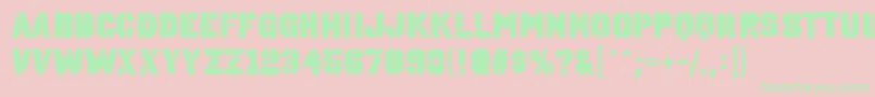 OctinspraypaintablRegular Font – Green Fonts on Pink Background
