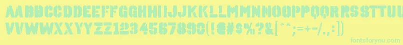 Lisätietoja OctinspraypaintablRegular-fontista OctinspraypaintablRegular-fontti – vihreät fontit keltaisella taustalla