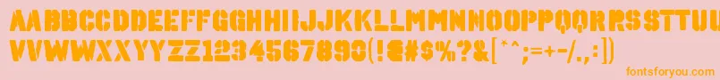 OctinspraypaintablRegular Font – Orange Fonts on Pink Background