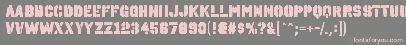 OctinspraypaintablRegular Font – Pink Fonts on Gray Background