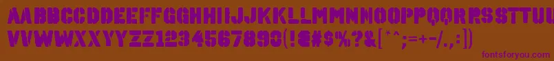 OctinspraypaintablRegular Font – Purple Fonts on Brown Background
