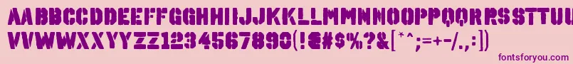 OctinspraypaintablRegular Font – Purple Fonts on Pink Background