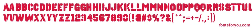 OctinspraypaintablRegular-fontti – punaiset fontit valkoisella taustalla