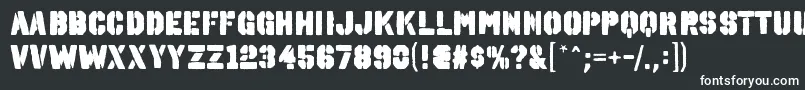 Шрифт OctinspraypaintablRegular – белые шрифты на чёрном фоне