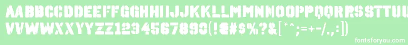 OctinspraypaintablRegular Font – White Fonts on Green Background