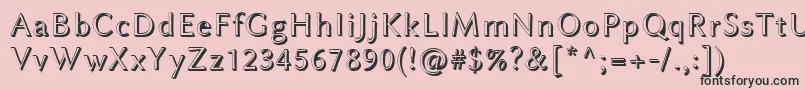 フォントLinbiolinumAw – ピンクの背景に黒い文字