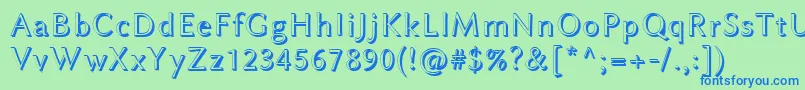 More about LinbiolinumAw Font LinbiolinumAw Font – Blue Fonts on Green Background