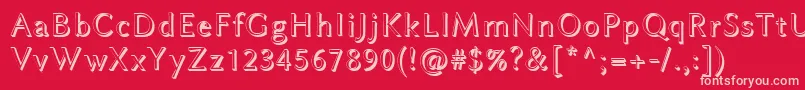 LinbiolinumAw Font – Pink Fonts on Red Background
