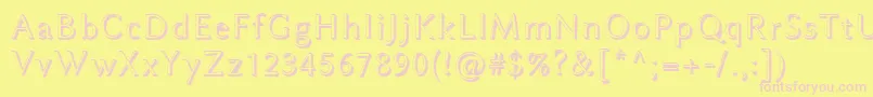 LinbiolinumAw Font – Pink Fonts on Yellow Background