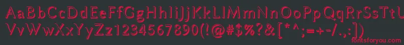 LinbiolinumAw Font – Red Fonts on Black Background