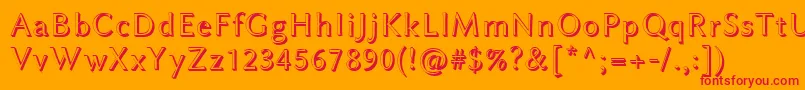 LinbiolinumAw Font – Red Fonts on Orange Background