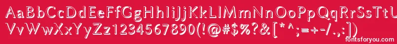 LinbiolinumAw Font – White Fonts on Red Background