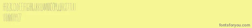 Yrface Font – Gray Fonts on Yellow Background