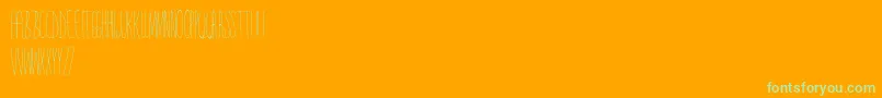 Yrface Font – Green Fonts on Orange Background