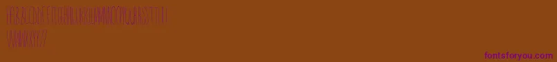 Yrface Font – Purple Fonts on Brown Background
