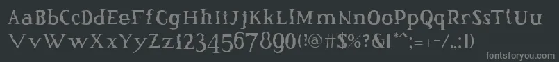 MunchMunch Font – Gray Fonts on Black Background