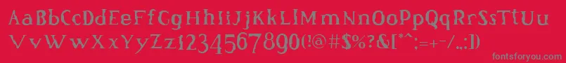 MunchMunch Font – Gray Fonts on Red Background