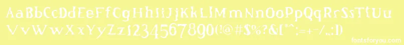 MunchMunch Font – White Fonts on Yellow Background