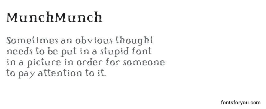MunchMunch -fontin tarkastelu
