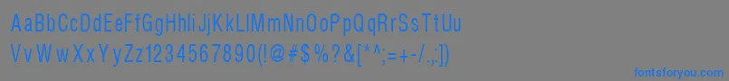 Fonte Helvcondenced80 – fontes azuis em um fundo cinza