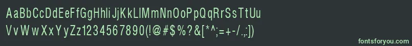 Fonte Helvcondenced80 – fontes verdes em um fundo preto