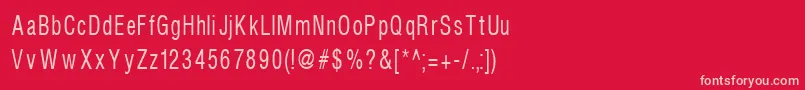 fuente Helvcondenced80 – Fuentes Rosadas Sobre Fondo Rojo