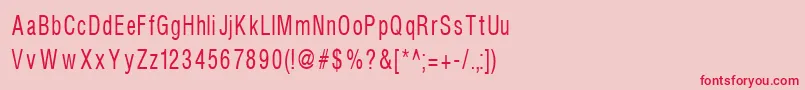 Helvcondenced80 Font – Red Fonts on Pink Background