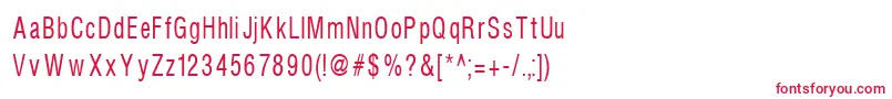 Шрифт Helvcondenced80 – красные шрифты на белом фоне