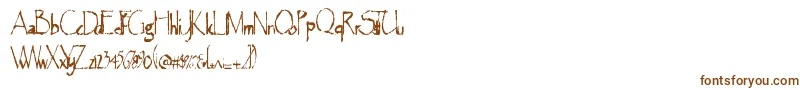 Шрифт Majorearthquake – коричневые шрифты на белом фоне