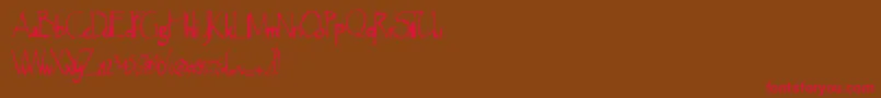 Majorearthquake Font – Red Fonts on Brown Background