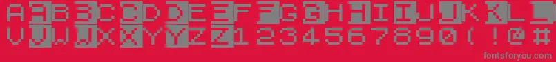 ZedexEightTOne Font – Gray Fonts on Red Background